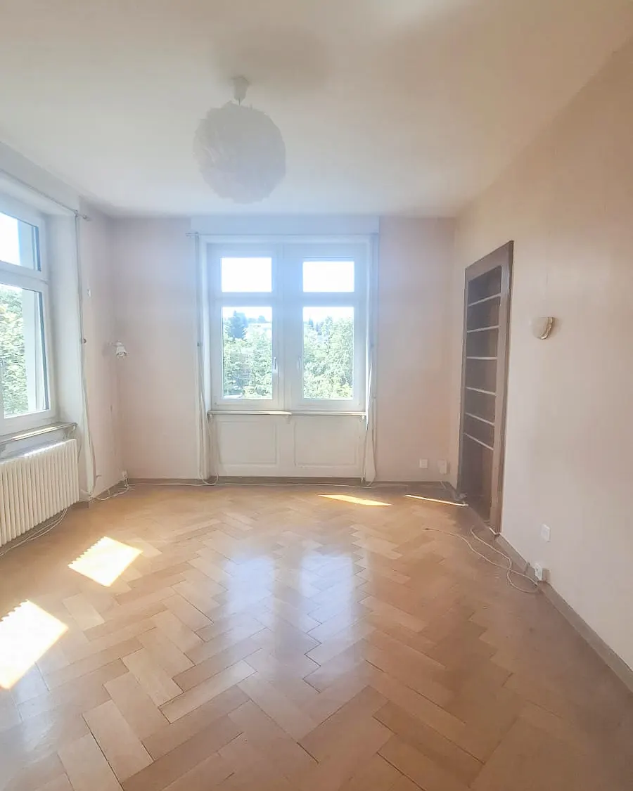 Wohnraum & Boden vor der Reinigung